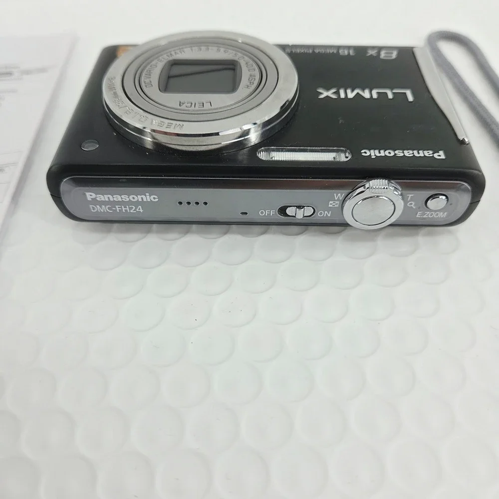 Panasonic Lumix DMC-FH24 Digital Camera Black Boxed w/ Charger For Parts Only